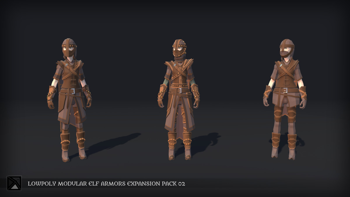Lowpoly Elves Modular Armors Ex2 - MEDIEVAL FANTASY SERIES