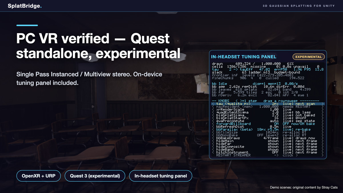 SplatBridge — 3D Gaussian Splatting: Import, Stream & Play Real-World Scans