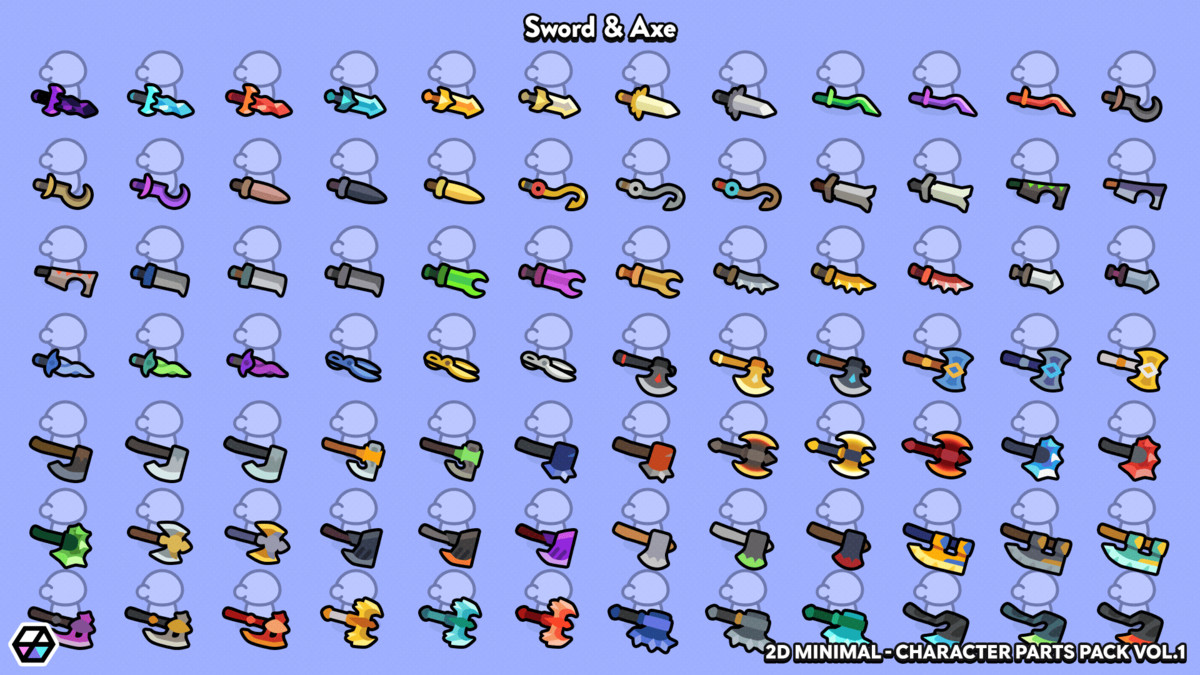 2D Minimal - Character Parts Pack Vol.1 [Expansion]