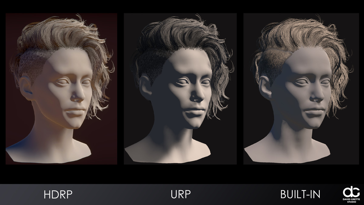Realistic female hairstyles, pack #3 | Rigged hair, game-ready, low-poly