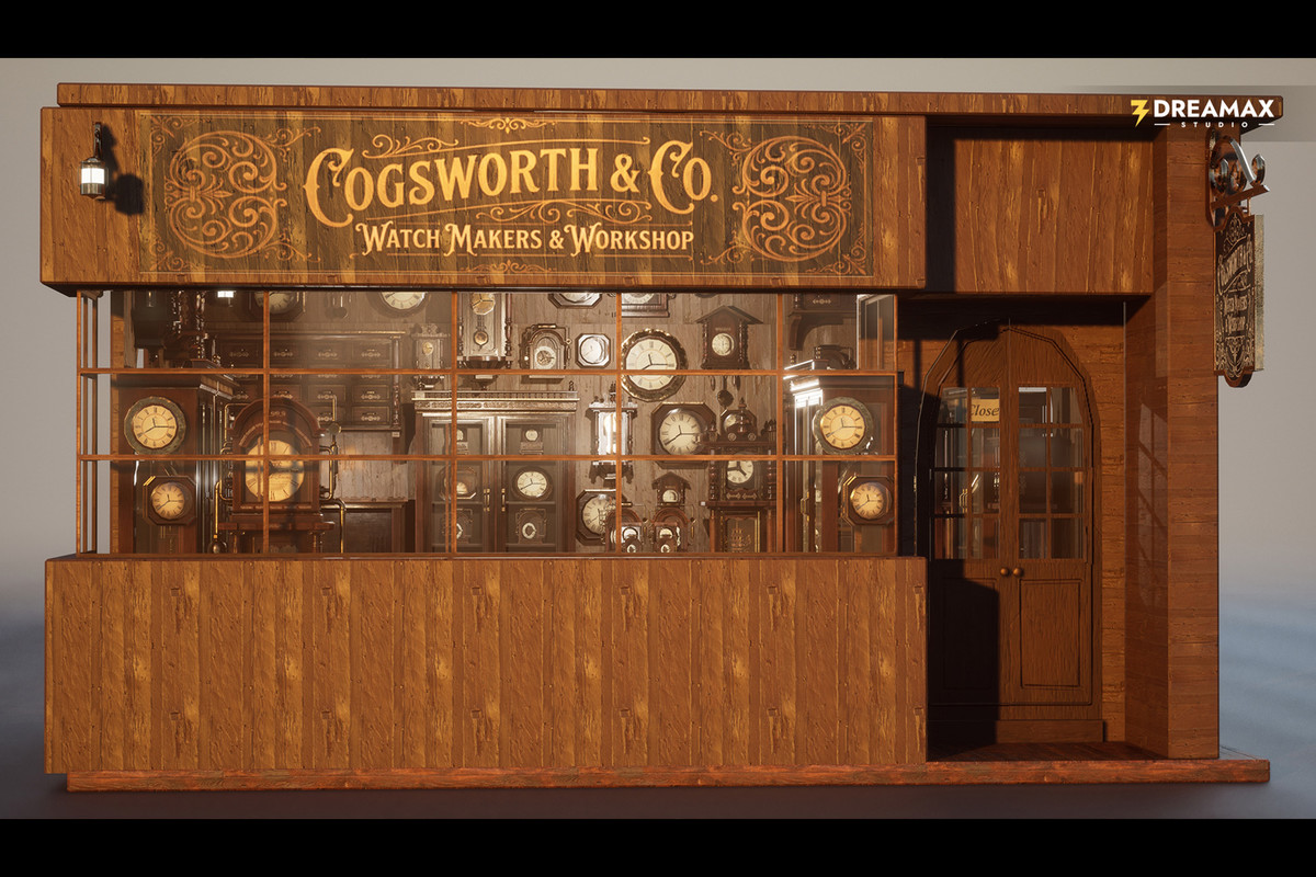 Victorian Clock Shop - Antique Clockmaker's Workshop Interior Vol. 1