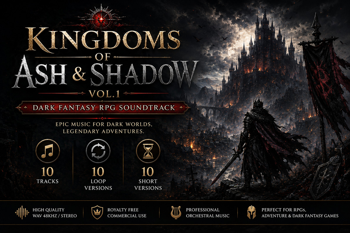 Kingdoms of Ash & Shadow Vol.1 — Dark Fantasy RPG Soundtrack