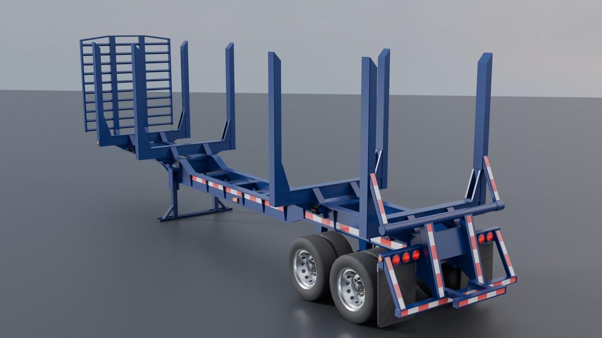 Realistic Logging Truck Pack – Semi Truck + Timber Trailer + 4 Wood Variants