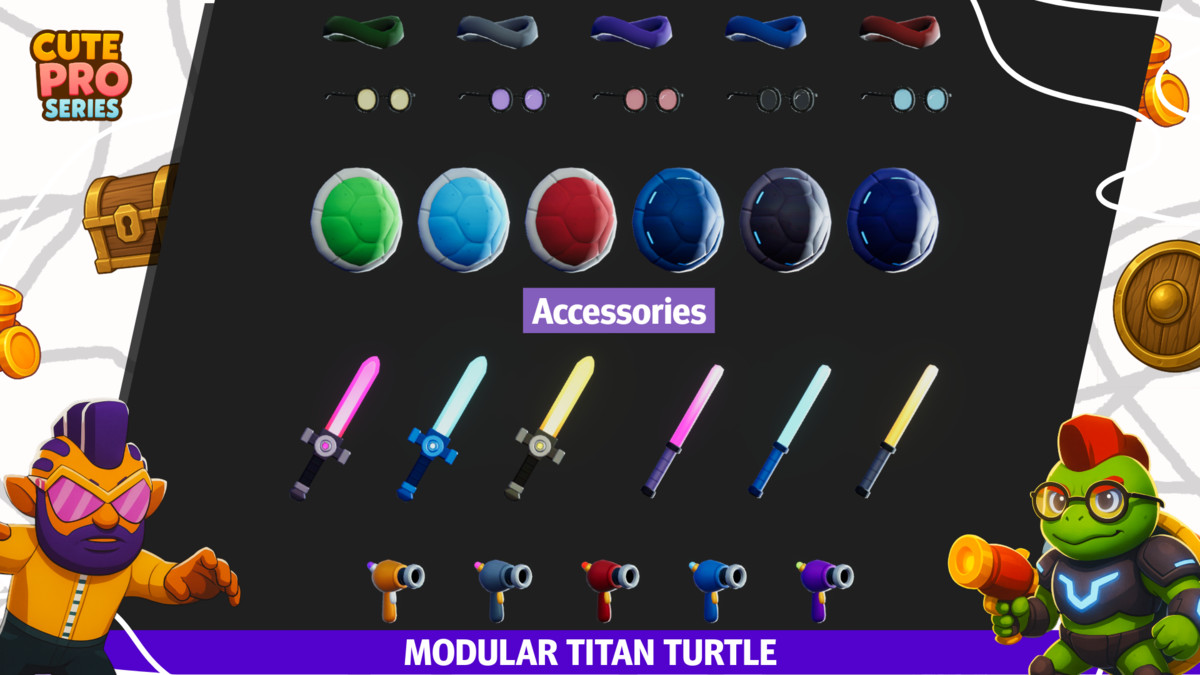 Turtle Evolution Pack Cute Pro Series