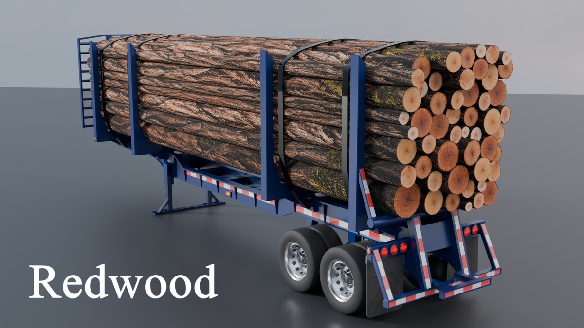Realistic Logging Truck Pack – Semi Truck + Timber Trailer + 4 Wood Variants