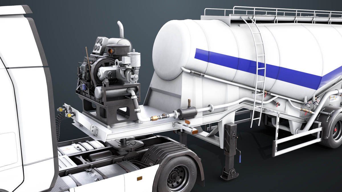 Chassis06 Cement Trailer 01 White URP HDRP Textures