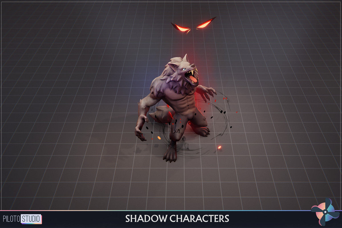 Shadow Werewolf Boss - Character + Animations + Skill VFX