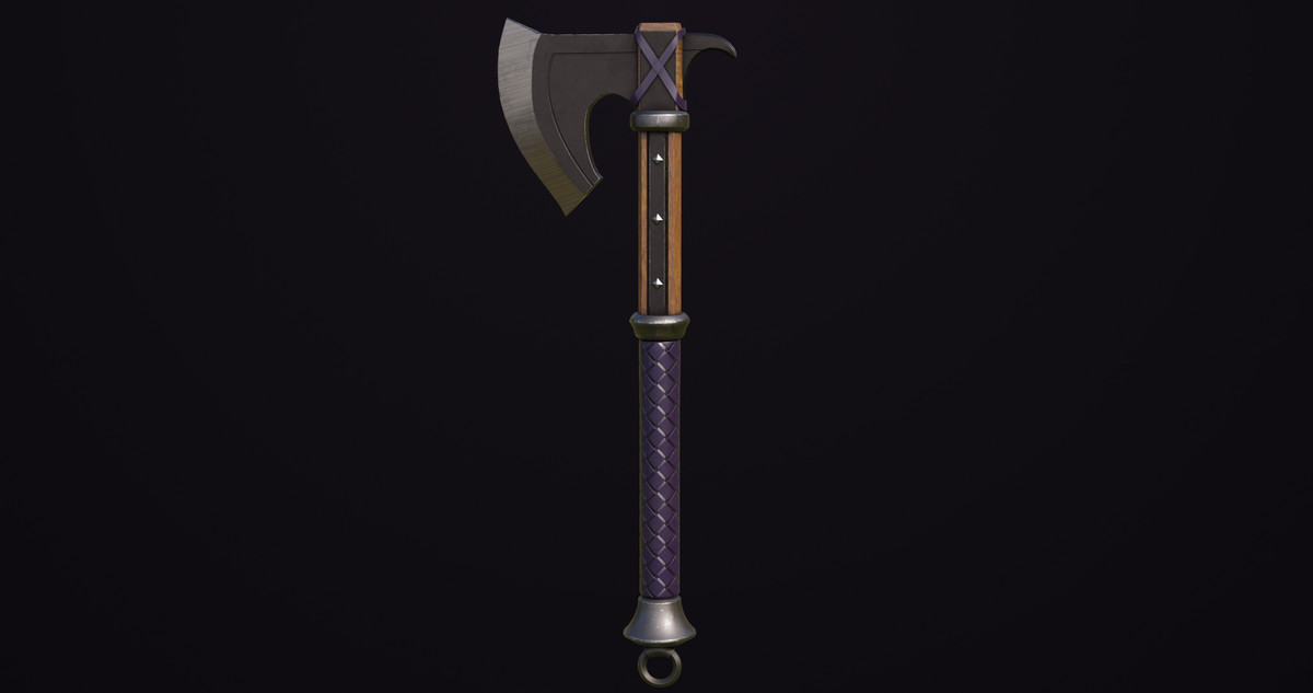 Battle Axe 14 Violet URP HDRP Textures