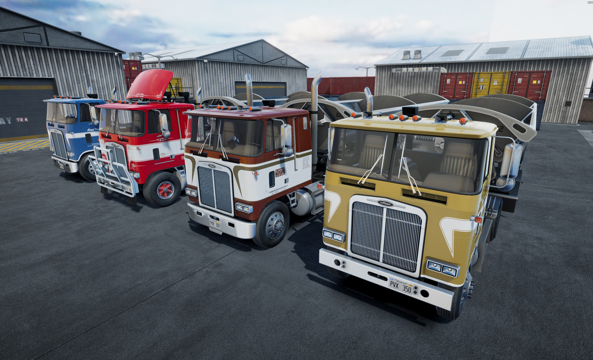 80s cabover sidedump trailer