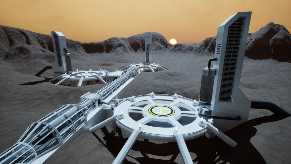 Futuristic Environment Kit Vol.4 – Sci-Fi Spaceport Hub