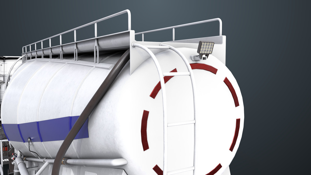 Chassis06 Cement Trailer 01 White URP HDRP Textures