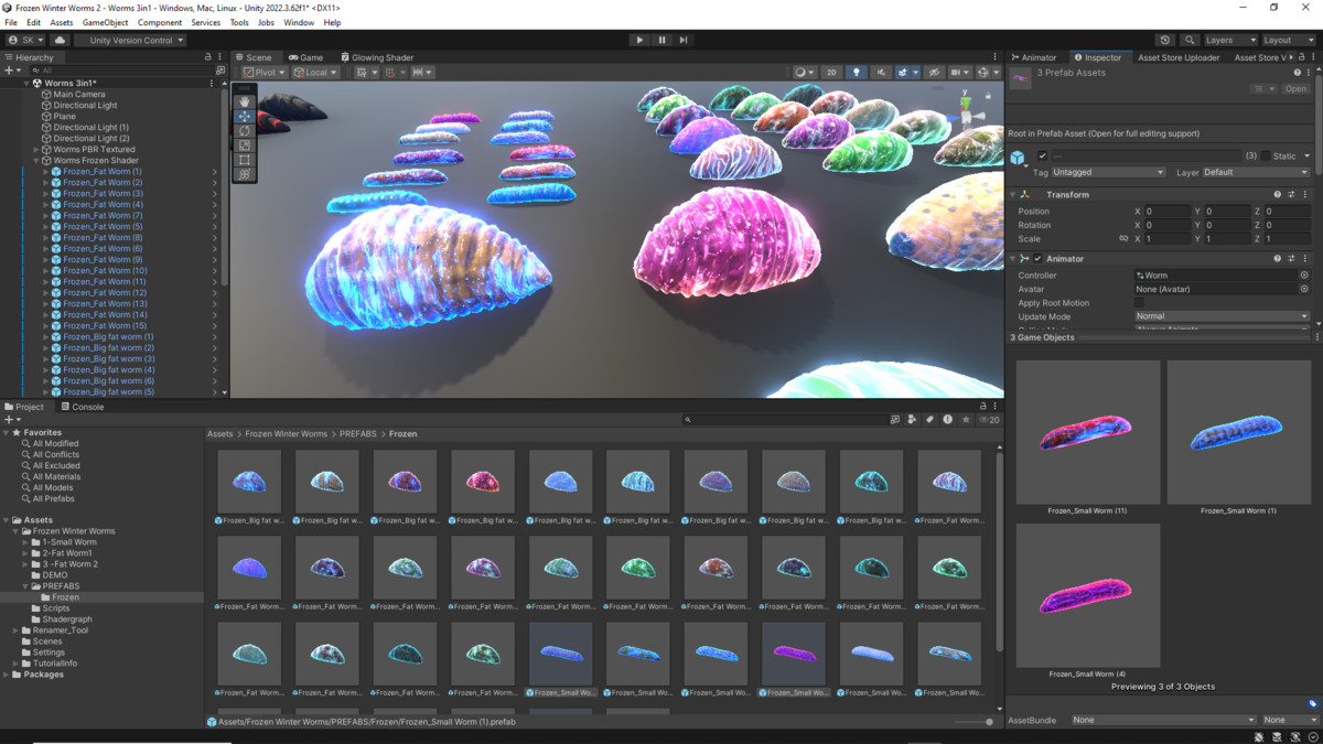 Frozen Winter Worms(Customizable)