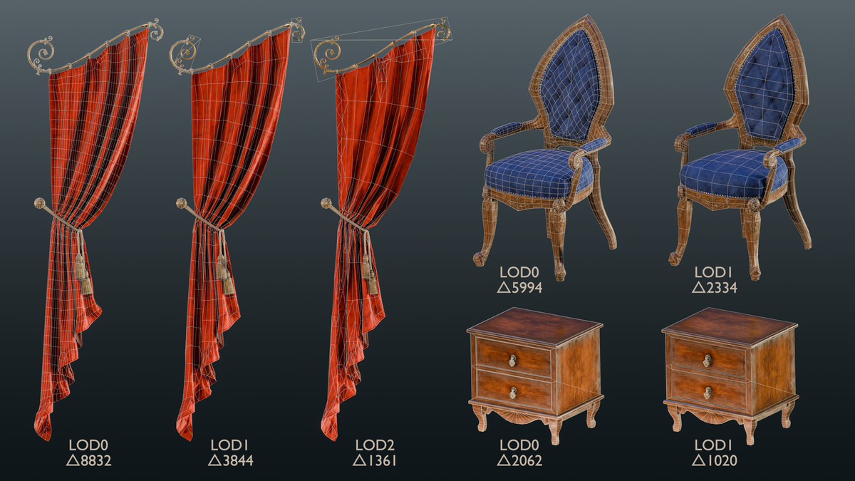 Vintage Velvet Mahogany Office Set