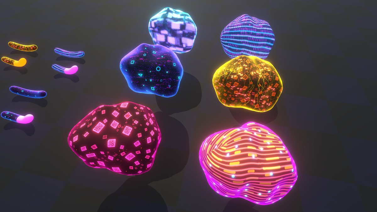 Neon Cyber Viruses