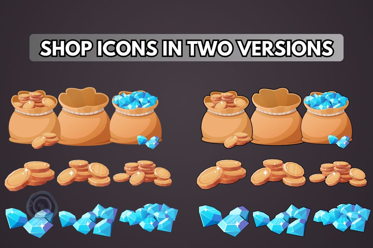 Dark Fantasy GUI + Icons Bundle + PSD GUI files + AI Icons files