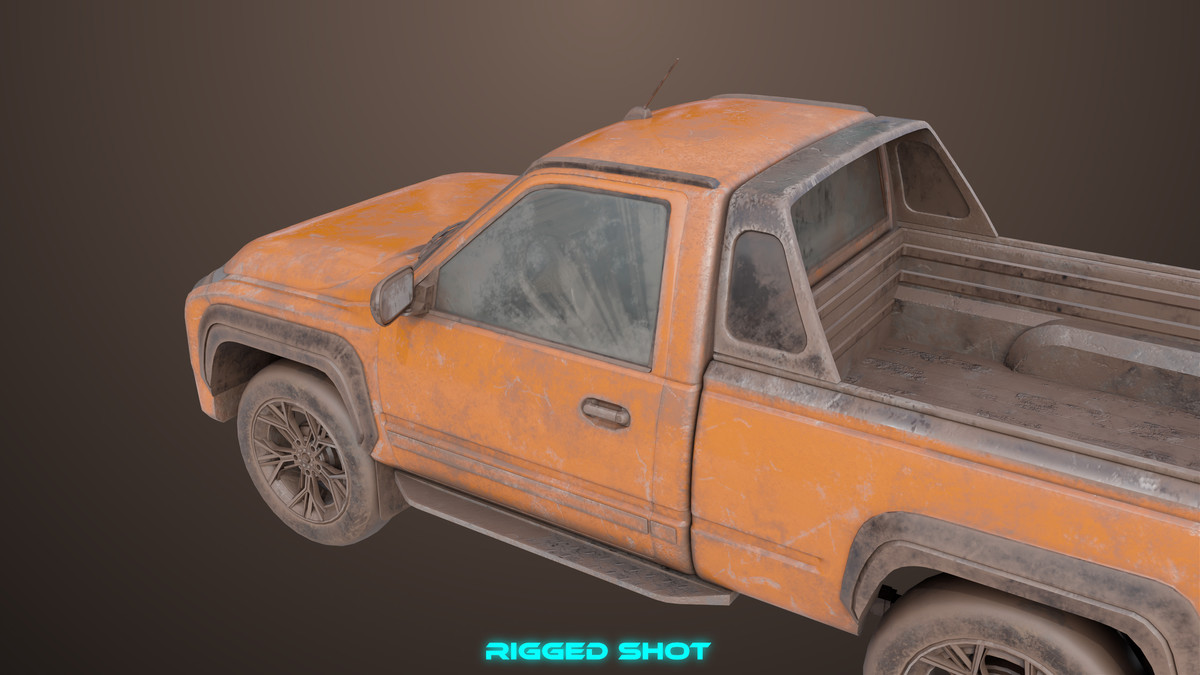 Pickup Truck01 Old Rusty HDRP URP Textures