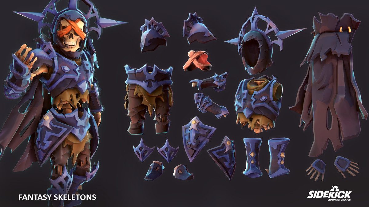 Fantasy Skeletons – Sidekick Modular Characters by Synty