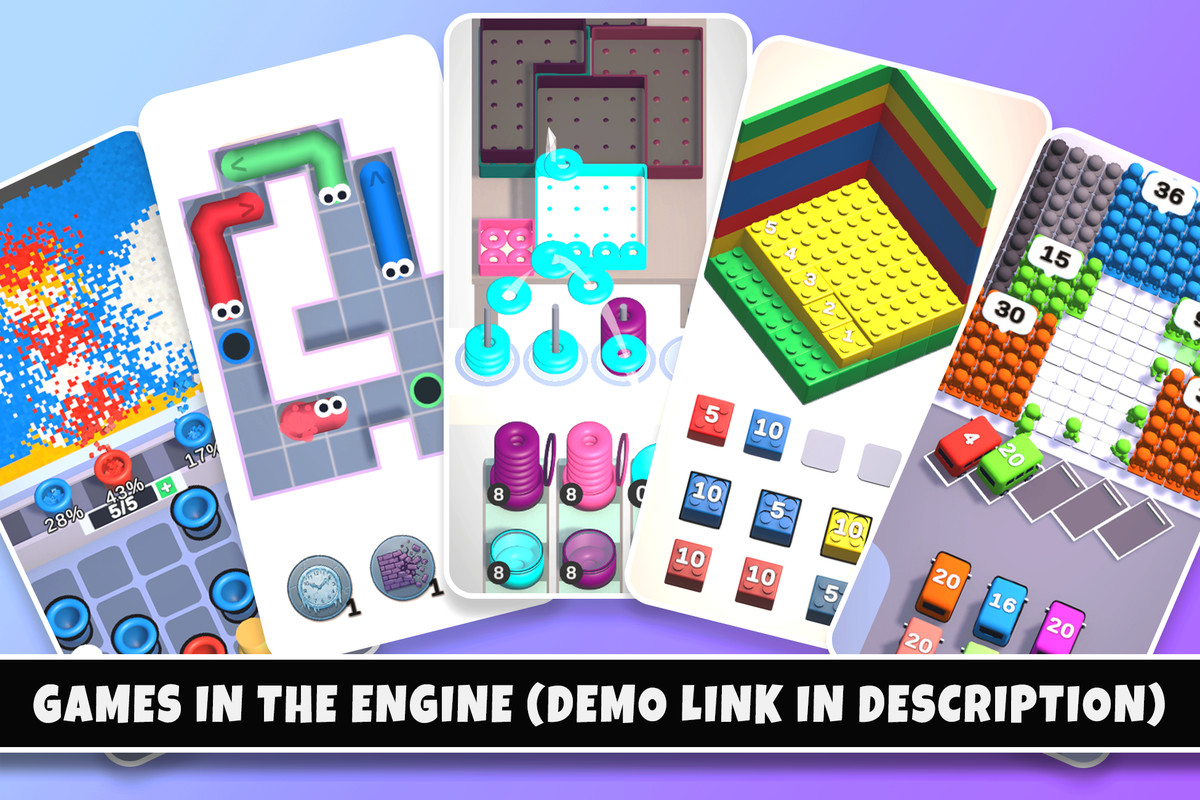 HyperCasual Game Engine - Mobile Puzzle Templates Kit