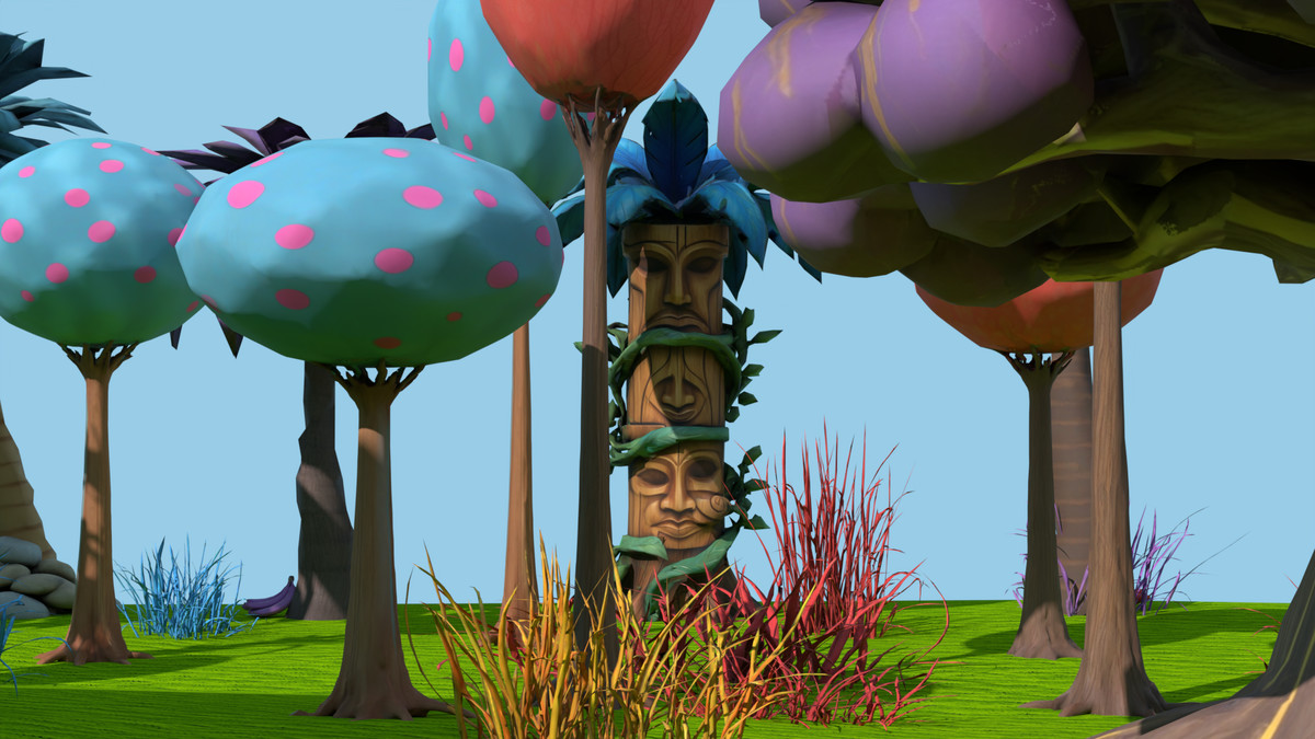 Tropical Tiki Jungle Deluxe Stylized Low Poly Modular Model Pack