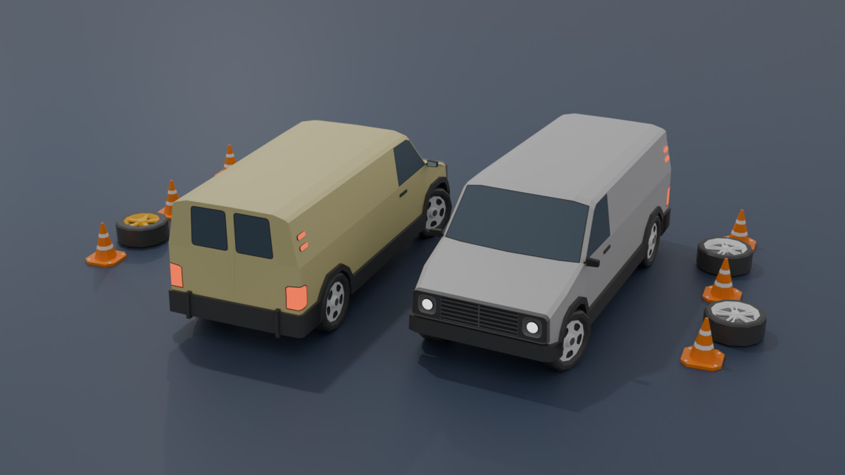 Mobile Optimize-Low Poly Vehicles