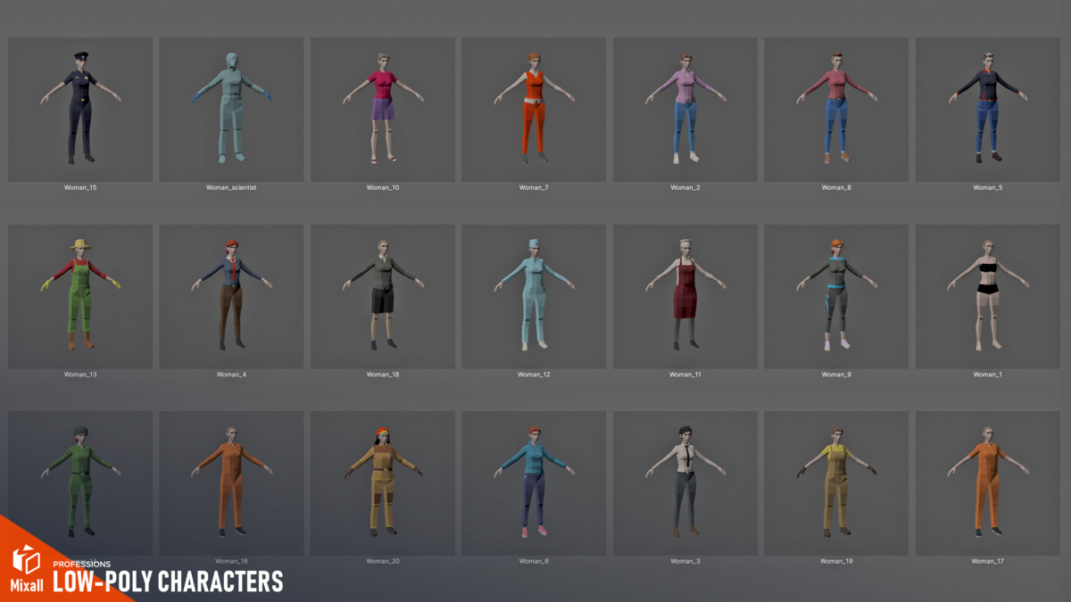 Professions - Low-poly characters