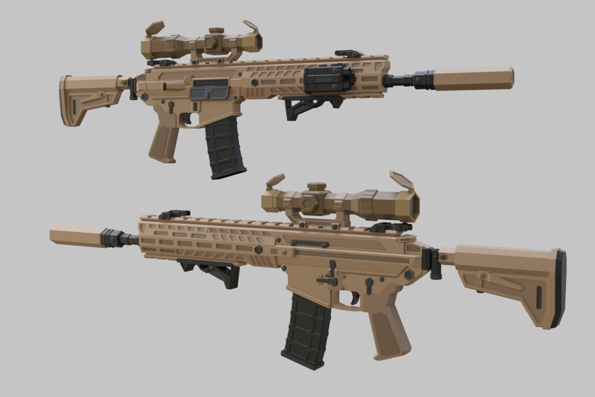 Low Poly Weapon Bundle Pack 2