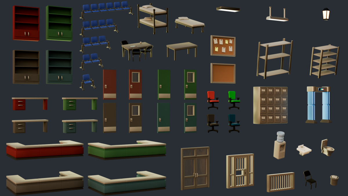 Low Poly Police Station - Thinkix Studios