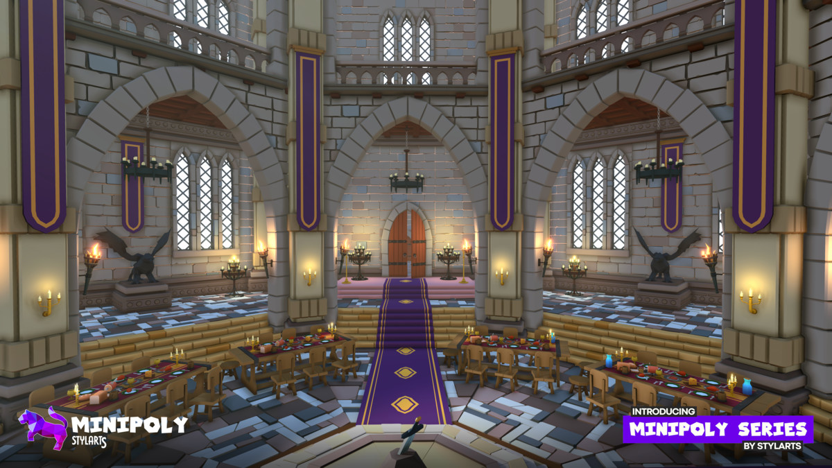 Minipoly Series - Fantasy Kingdom Interior ( Stylized Lowpoly Environment )