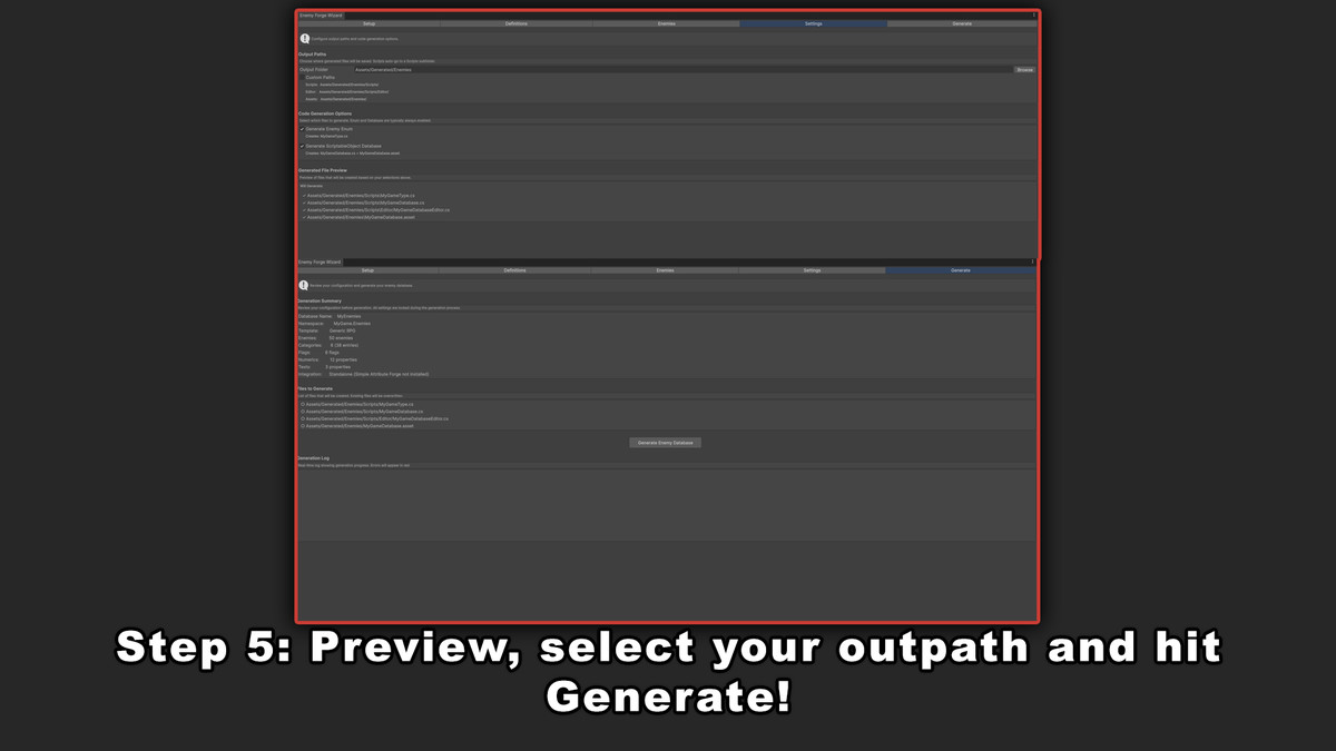 Simple Enemy Forge: No-Code Enemy, Squad, Spawn, Scaling & Wave w/ JSON Export