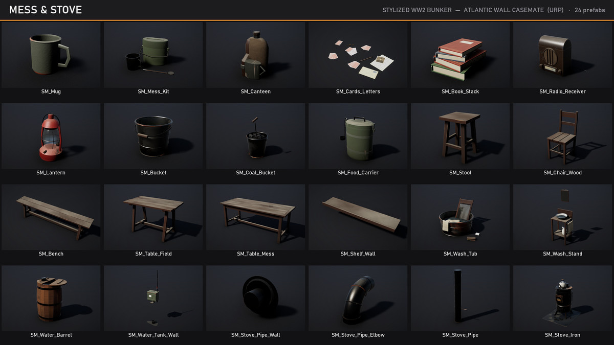 Stylized WW2 Bunker: Atlantic Wall Casemate | Modular Military Environment Kit