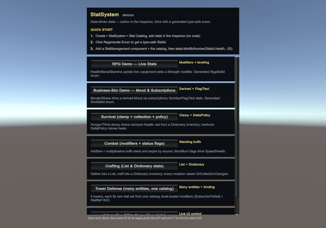 RPG Stat & Attribute System — Data-Driven Modifiers