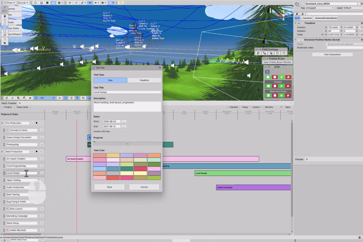 Gantt Timeline - Game Development Project Tracker, image 3