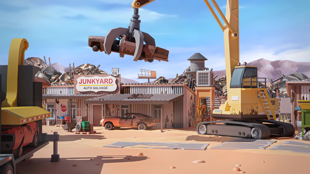 Junkyard - Low Poly 3D Models Pack