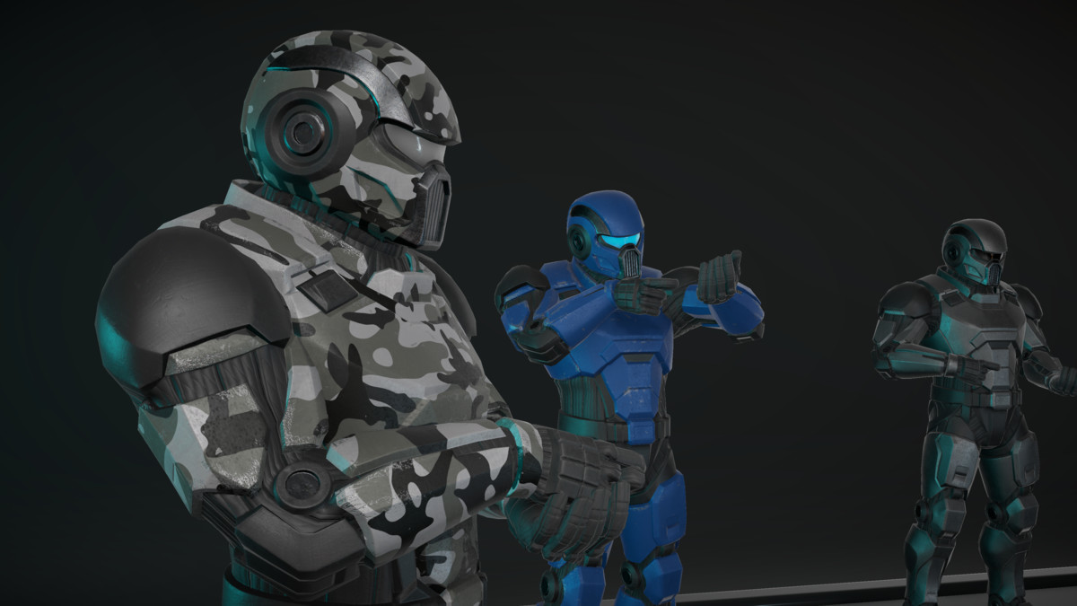 Sci-Fi Robot Character Pack | 4 Humanoid Units | Customizable
