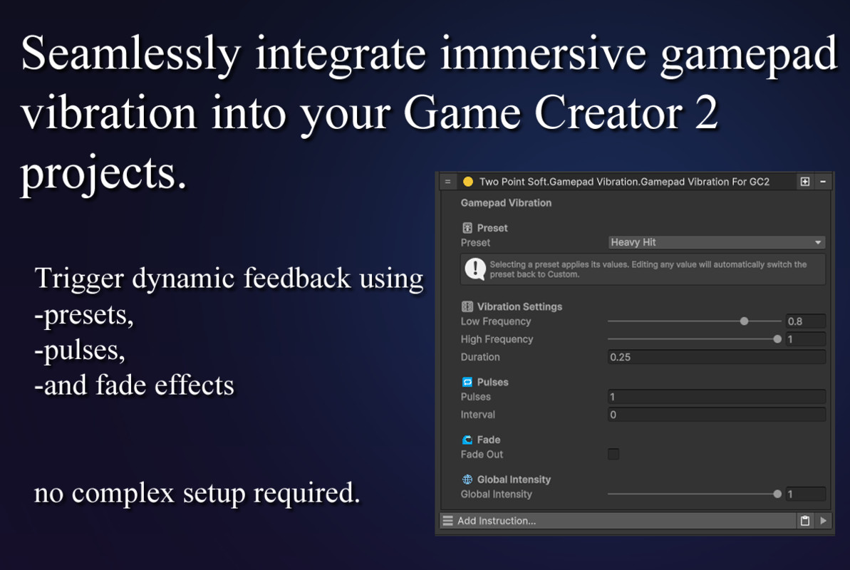 Gamepad Vibration System for Game Creator 2