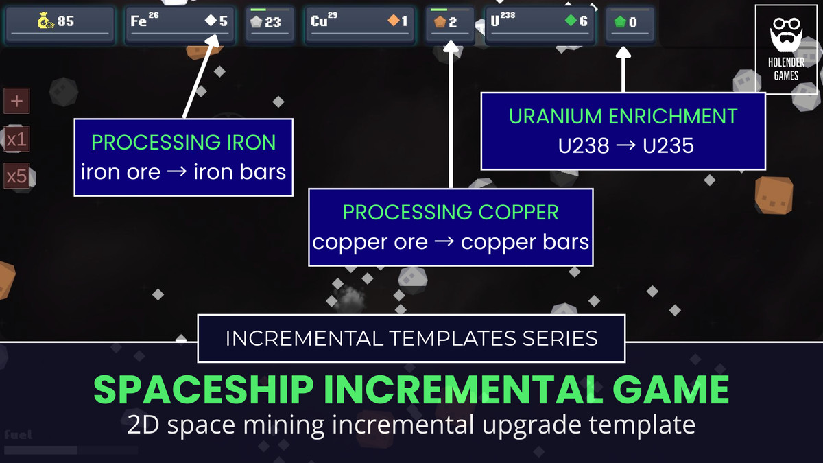 Space Incremental/Upgrade Game Template