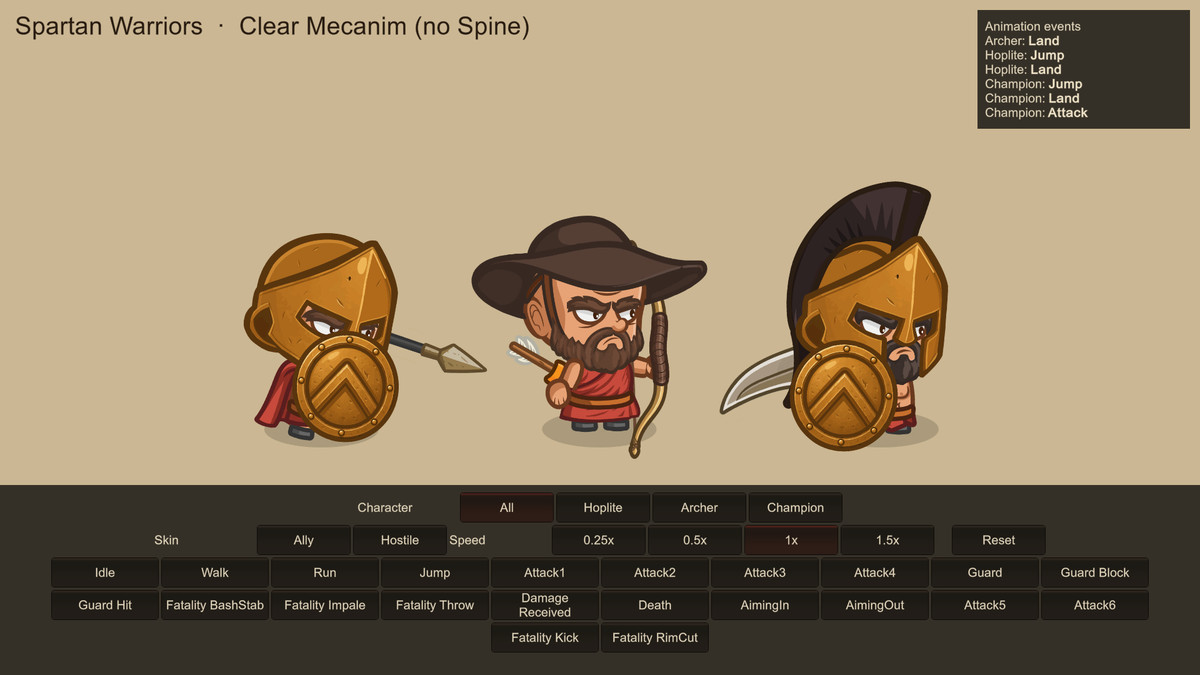 Spartan warriors pack
