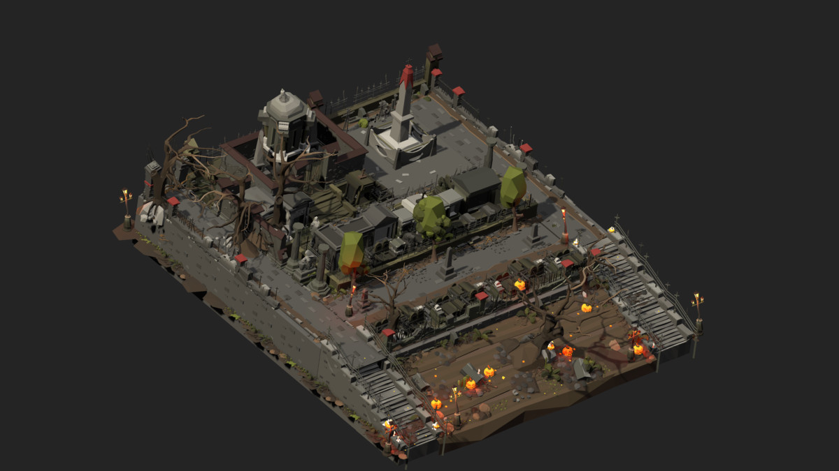 NecroPOLY - Low Poly Cemetery Kit — FREE - Dark Corners