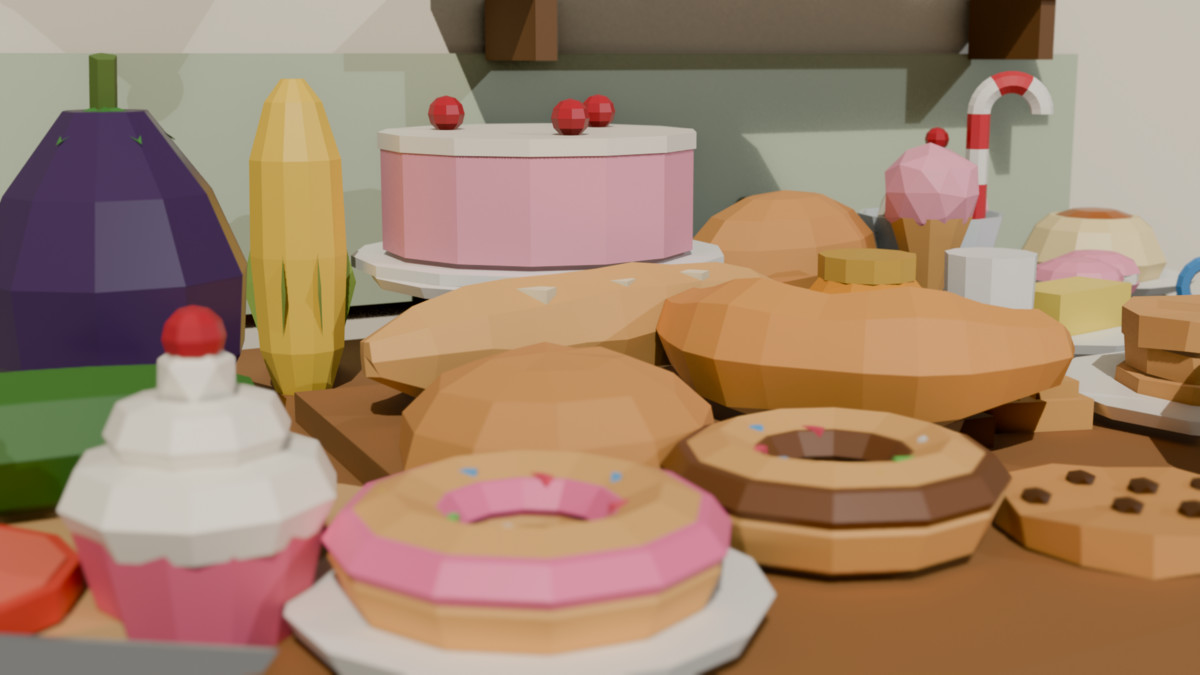 Low Poly Food Pack - 220+ Models