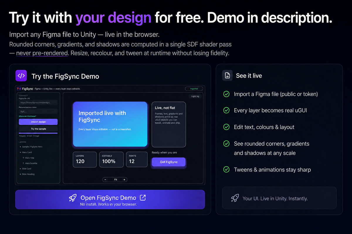 FigSync - Figma for Unity UI Importer