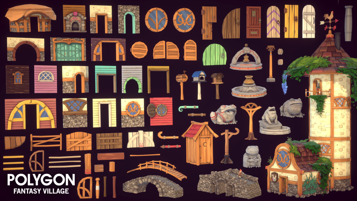 POLYGON - Fantasy Village - Art by Synty, image 29