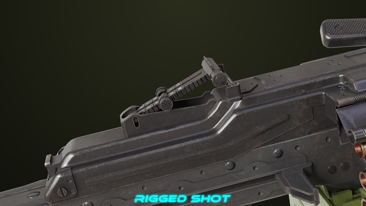 Machine Gun 11 Metal URP HDRP Textures