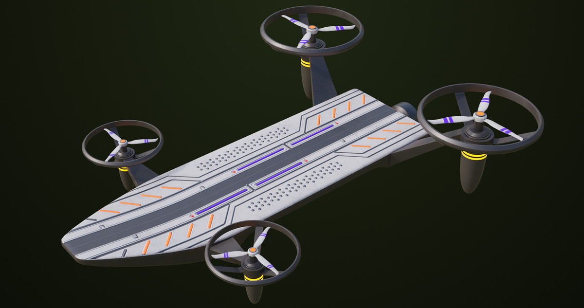 10 Sci Fi Hoverboards URP HDRP Textures