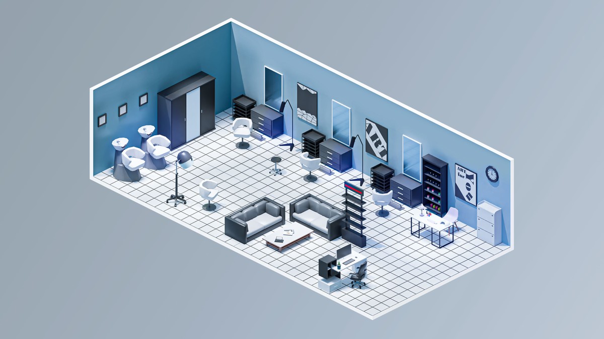 Interior 6 - Low Poly 3D Models Pack