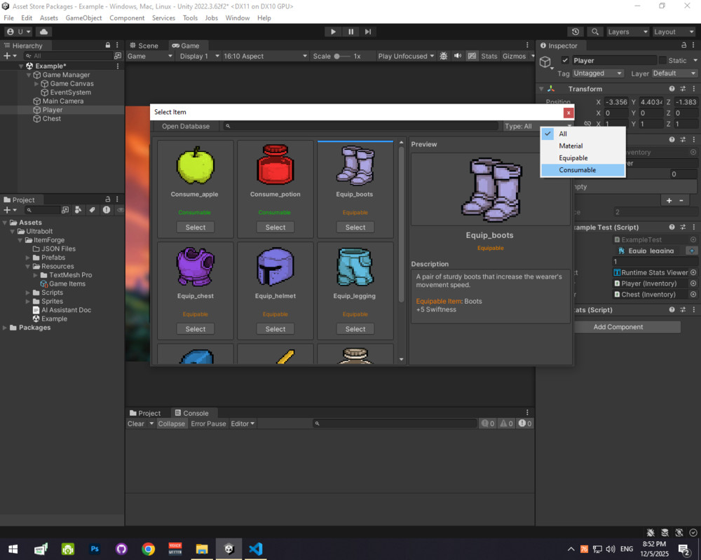 ItemForge - Advanced Inventory System