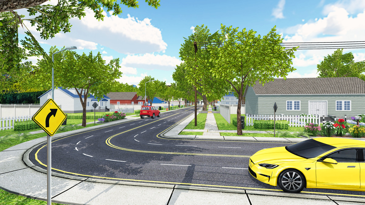 American Suburban Neighborhood – Modular Houses, Interiors & Mobile Optimized