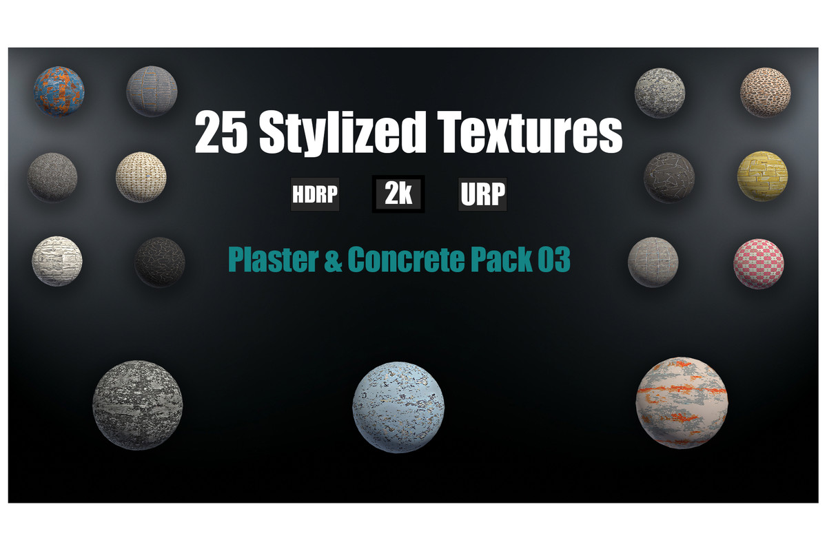 Stylized Plaster & Concrete Textures Mega Pack