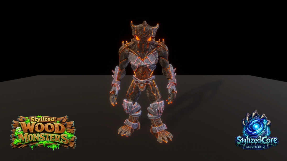 Wood Monsters Pack 2 – 4 Stylized Animated Creatures (LOD + Skins)
