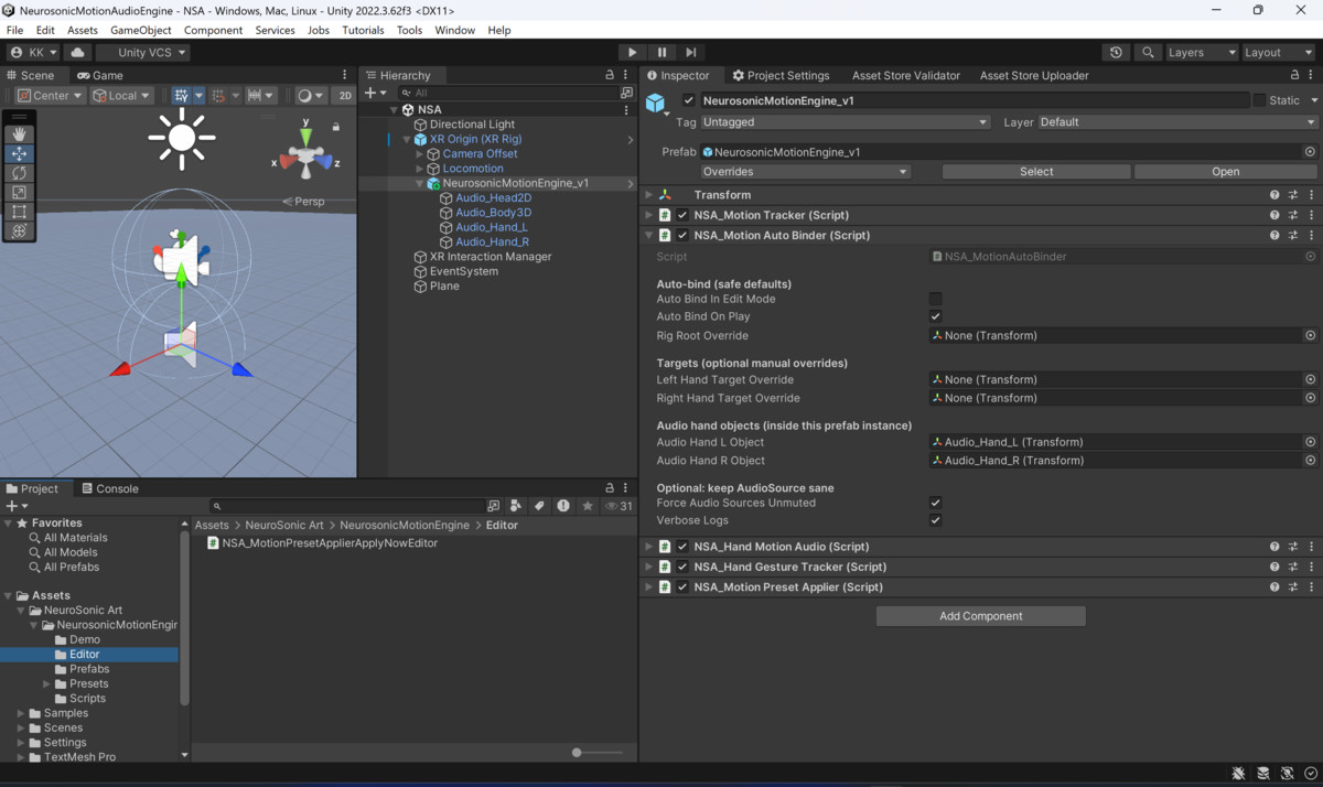NeuroSonic Motion Audio Engine