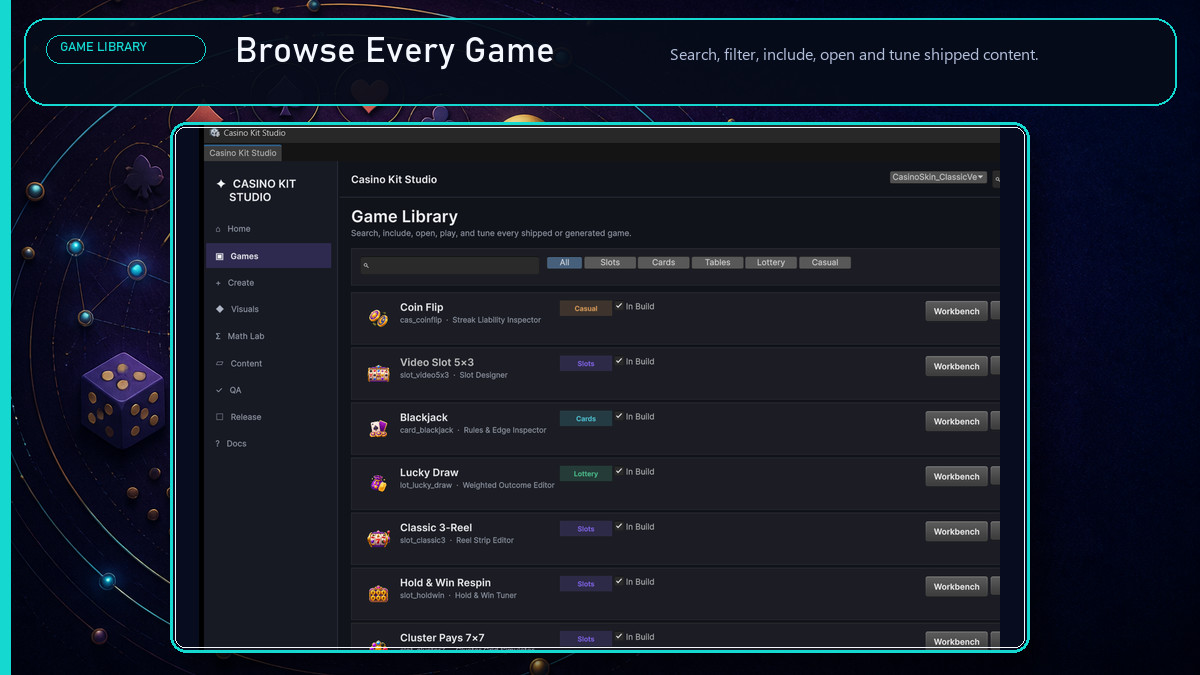 Complete Casino Kit - 31 Games, Meta Systems & Editor Tools